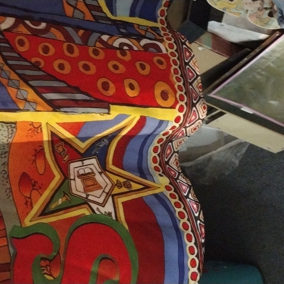 AMAZING VINTAGE JAMMY JOB BLOUSE... SILKY /POLY FEEL SZ 2 XL - Picture 7 of 9